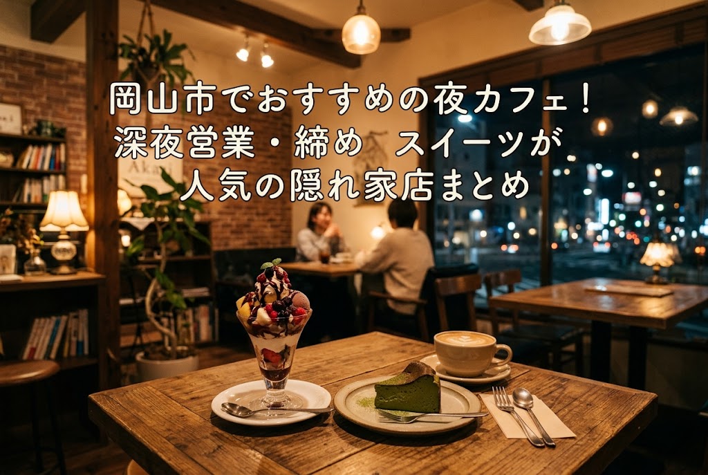 岡山市でおすすめのカフェ夜12選 アイキャッチ