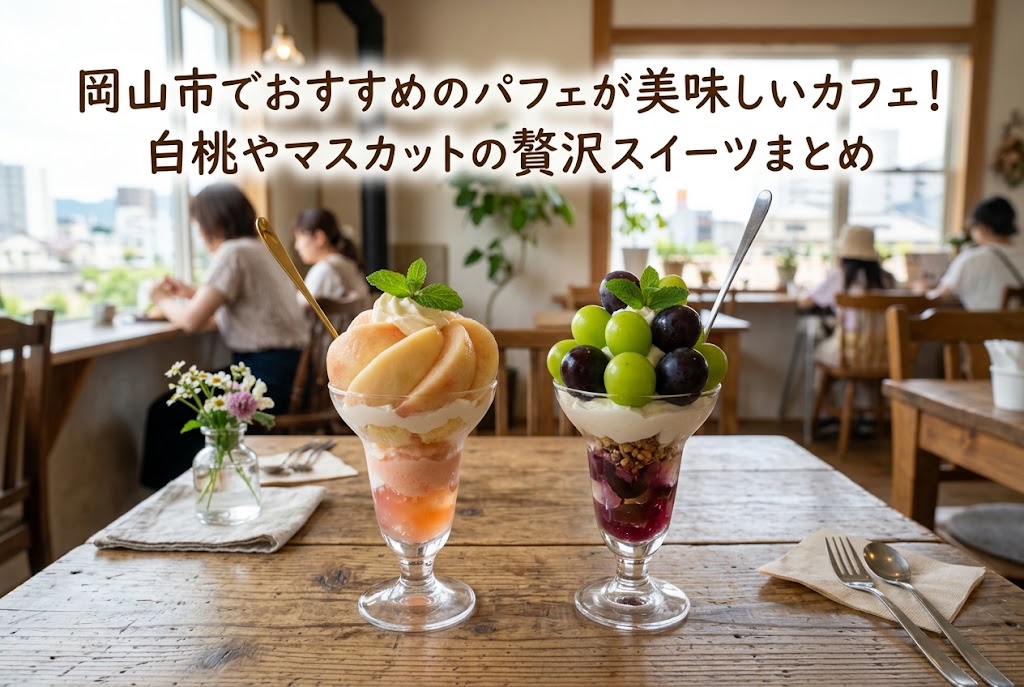 岡山市でおすすめのカフェパフェ12選 アイキャッチ