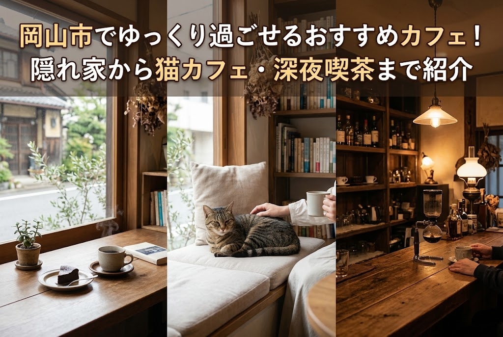 岡山市でおすすめのカフェゆっくり10選 アイキャッチ