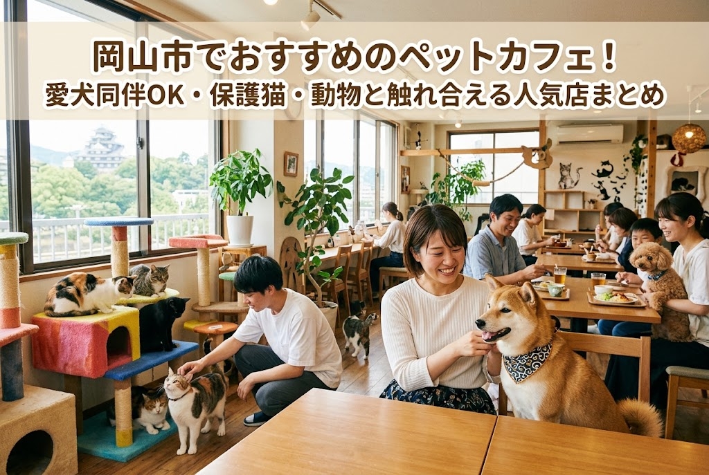 岡山市でおすすめのペットカフェ8選 アイキャッチ
